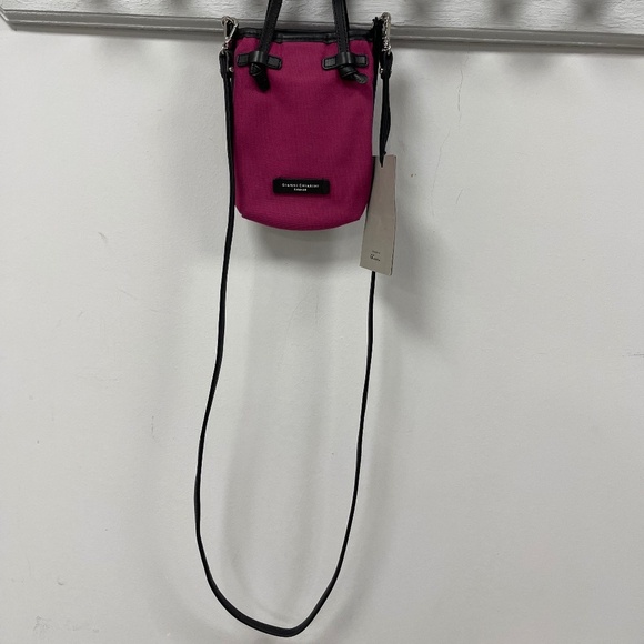 Gianni Chiarini Marcella Phone Crossbody Bag w/ Leather Trim - Pink -NWT - Picture 6 of 8
